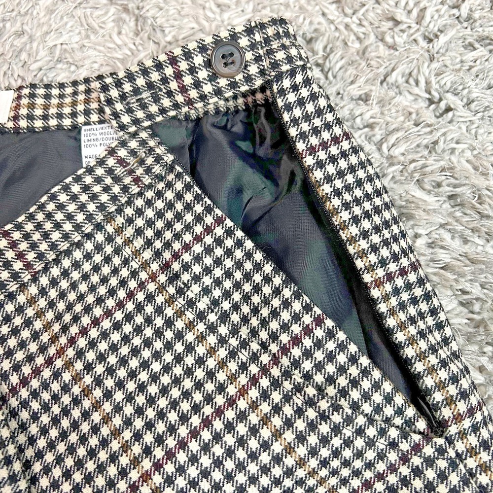 Vintage Talbots Pants Womens 16 Houndstooth Lined Wool Pleated - Picture 4 of 10